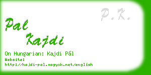 pal kajdi business card